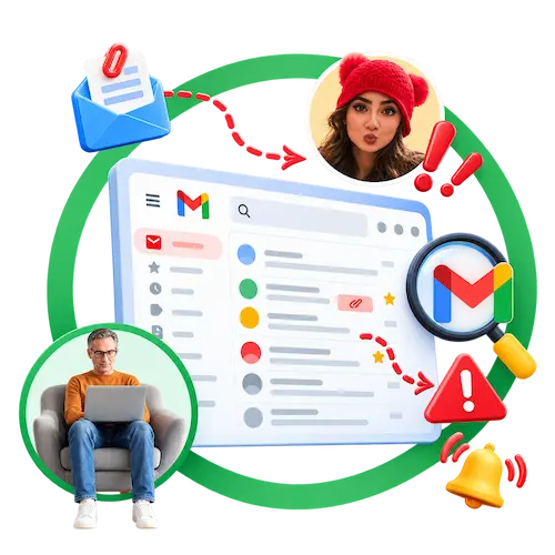 نظارت به جای هک جیمیل