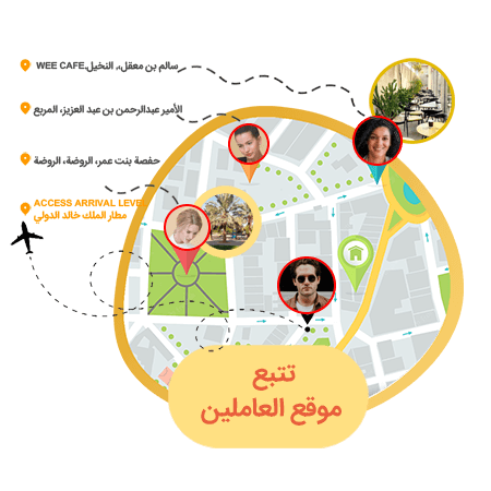 تتبع موقع العاملين