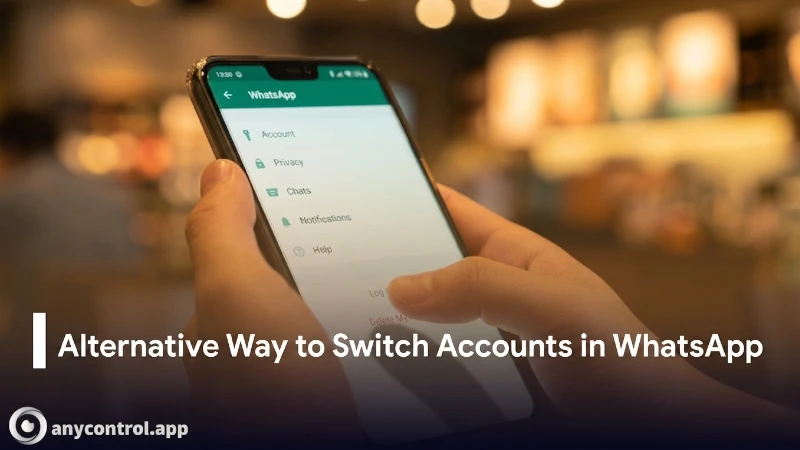 Privacy settings in WhatsApp app for using alternative logout methods such as Screen Lock