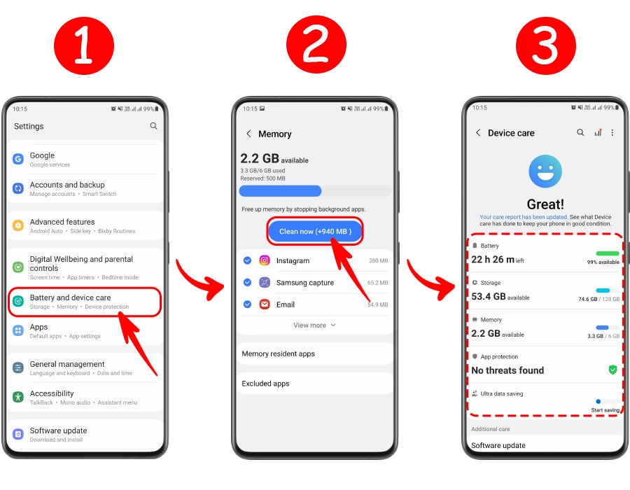How to Clear Cache on Samsung Galaxy Using Device Care (Step-by-Step)