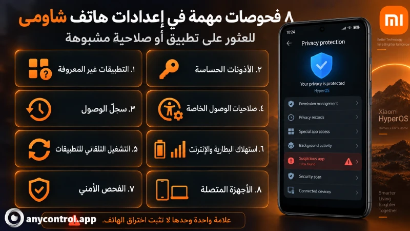معرفة ما إذا تم اختراق هاتف شاومي من خلال إعدادات الهاتف.