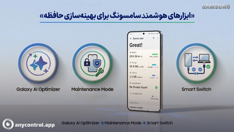 ابزار های هوشمند داخلی سامسونگ برای پاک کردن حافظه پنهان
