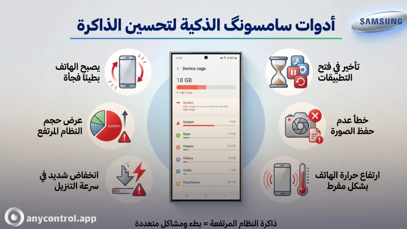 علامات امتلاء حافظه هاتف سامسونج قبل ظهور رسالة «الذاكرة ممتلئة»