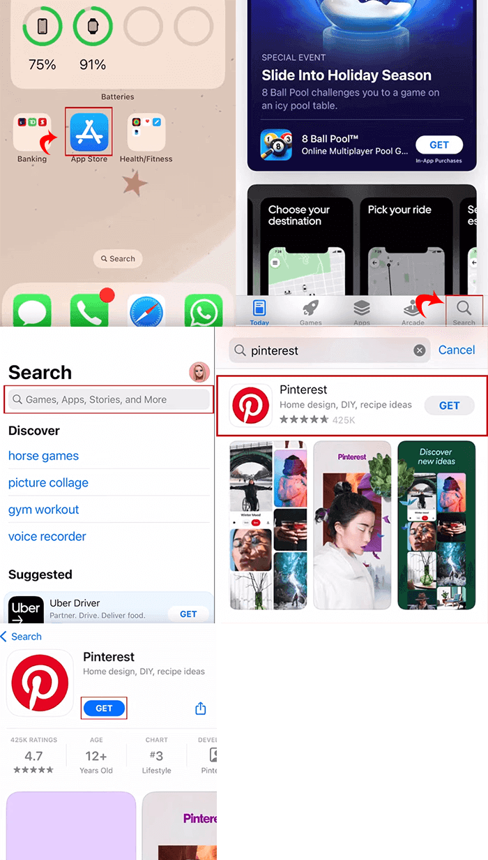 Descargar Pinterest para iPhone