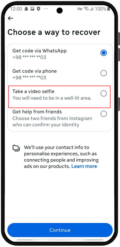 take a video selfie