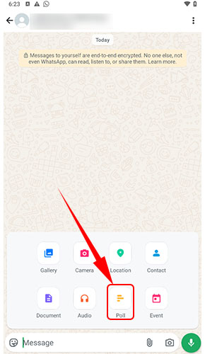poll in whatsapp