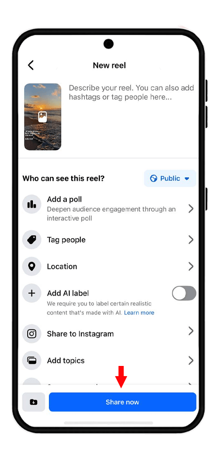 How to Upload Video as Reel on Facebook