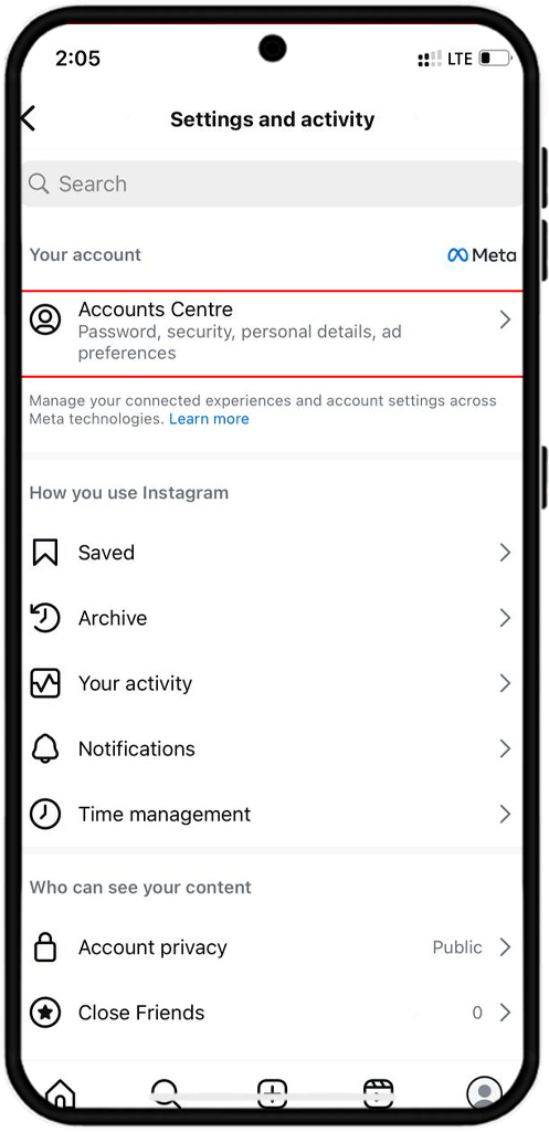 account center