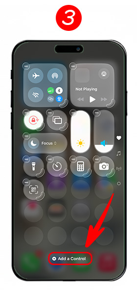 كيفية الدخول إلى وضع تعديل مركز التحكم الجديد في الايفون iOS 18