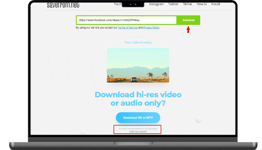 download facebook videos with save from