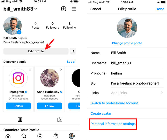 change instagram email