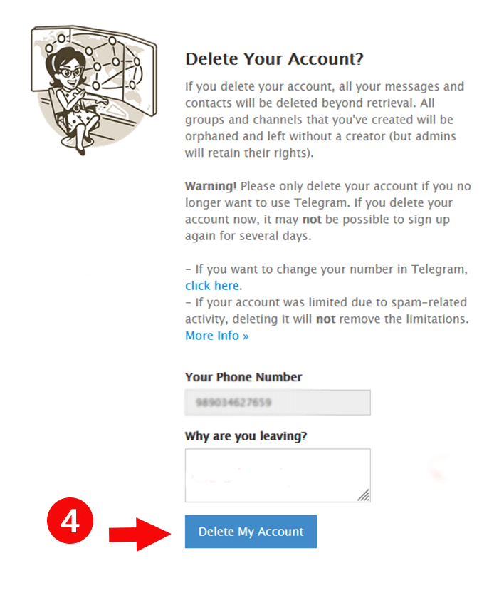 How to delete Telegram account step by step