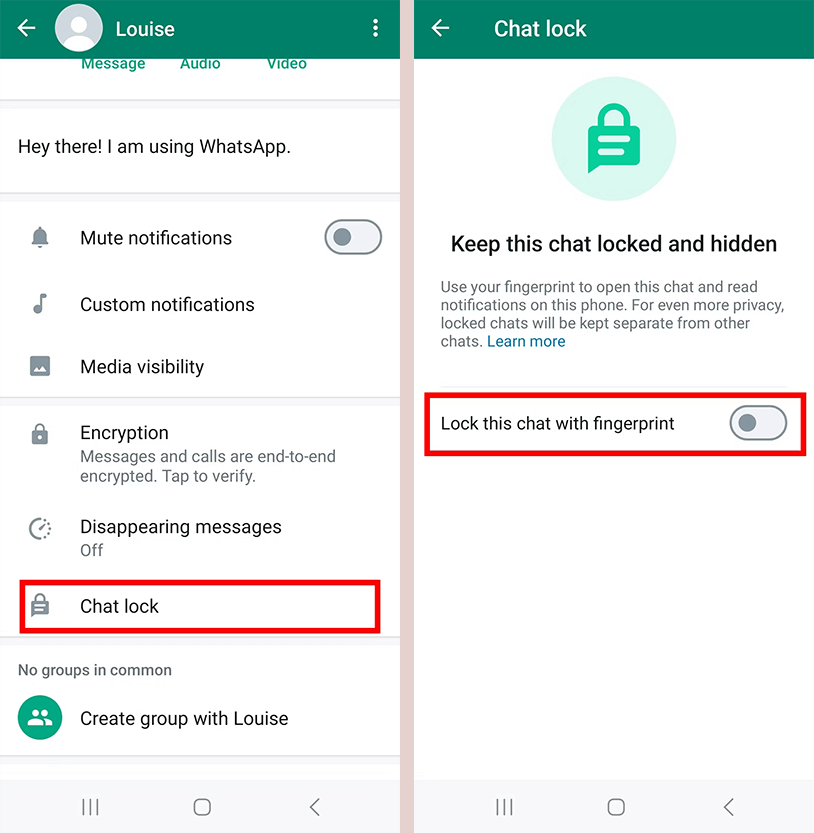 Ocultar chat de WhatsApp en Android