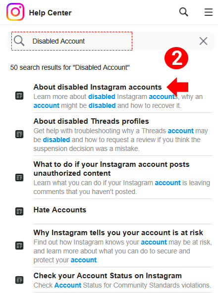 disable account help
