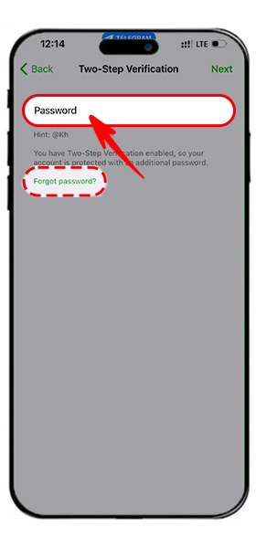 Olvido de la contraseña de dos pasos