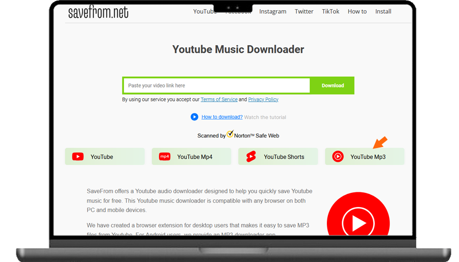 دانلود از یوتیوب با سایت SaveFrom
