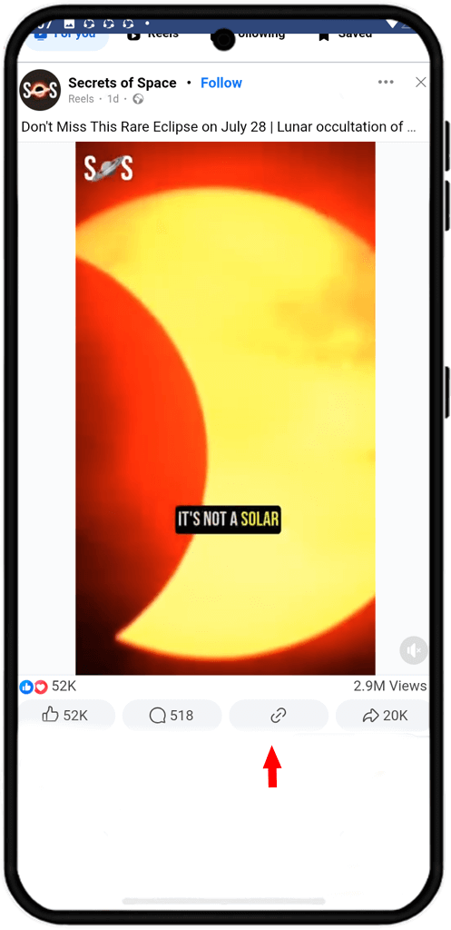 copy facebook video link