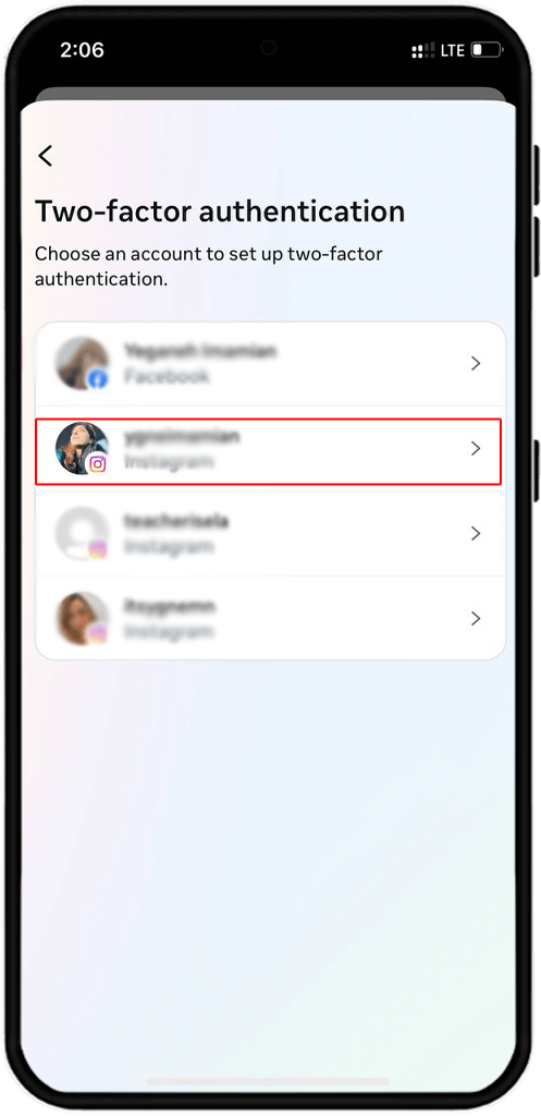 choose your account