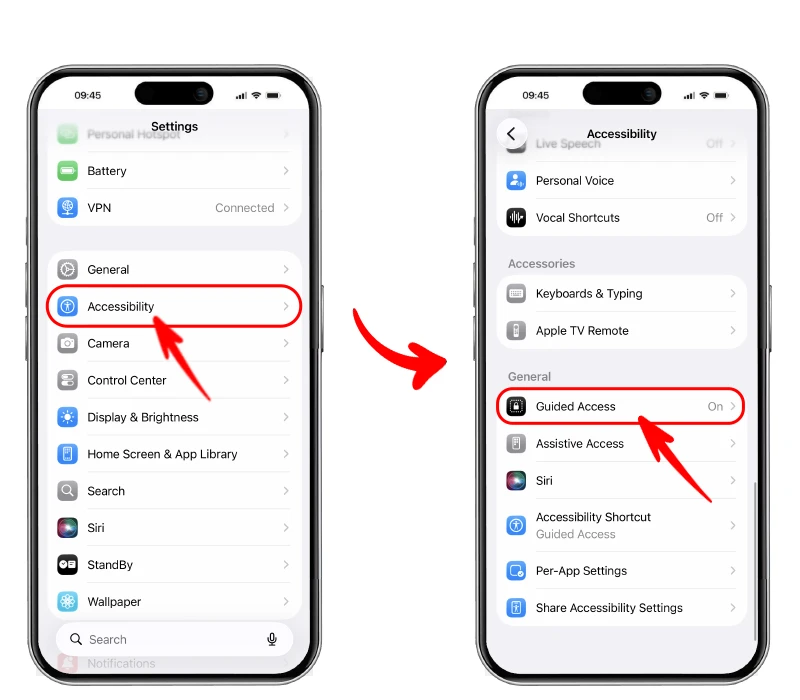 قفل کرد آیفون در یک برنامه با استفاده از قابلیت گوید اکسس