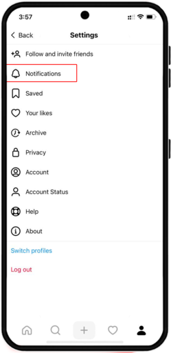 remove Threads notification from Instagram