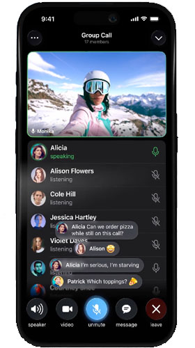 قابلیت تماس گروهی امن تلگرام