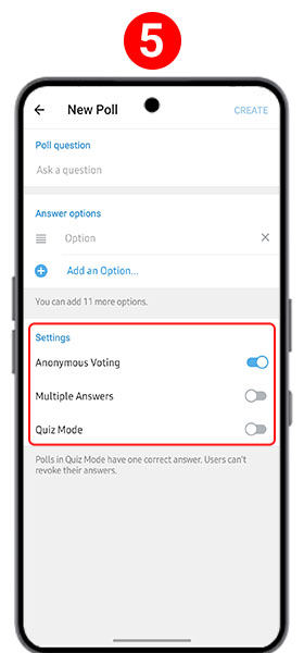 Encuesta en Telegram