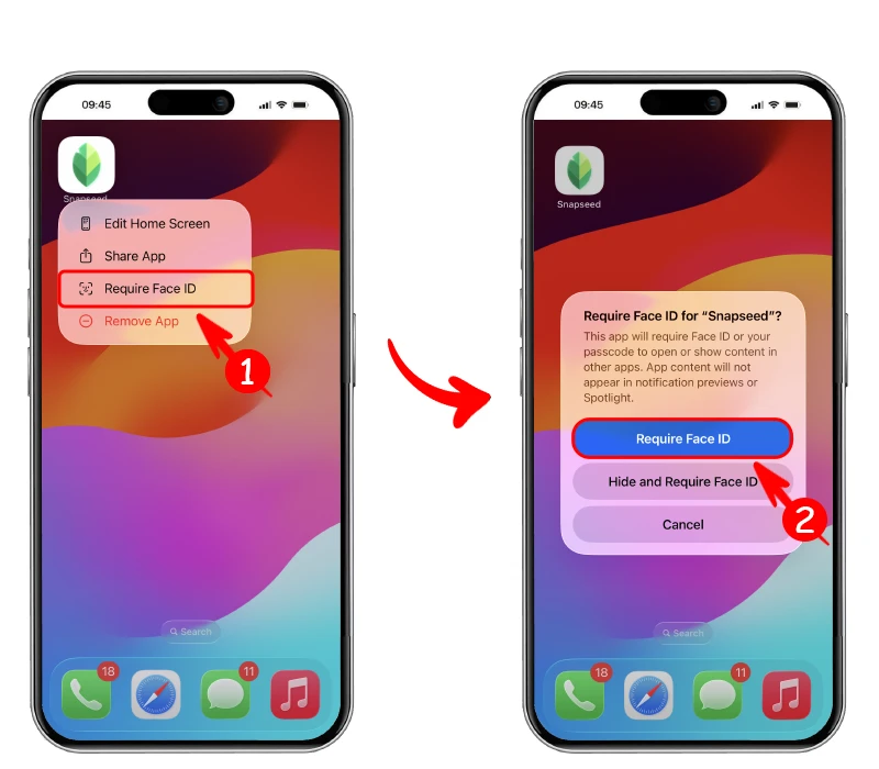 قفل کردن برنامه های آیفون در ios18 به بعد و دستگاه های جدید