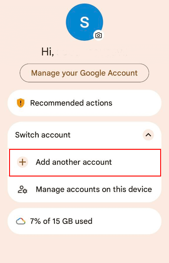 افزودن حساب جیمیل