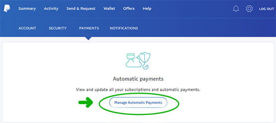 paypal automatic payment