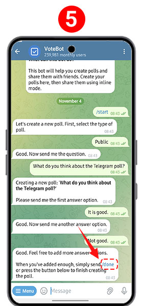 Bot de encuestas de Telegram
