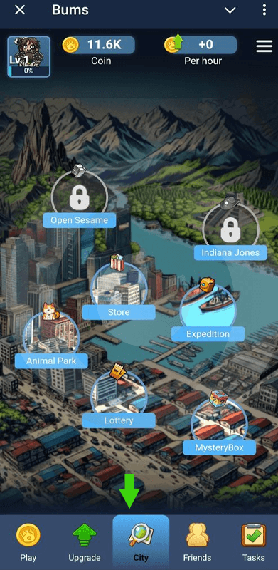 بخش City ایردراپ بامز