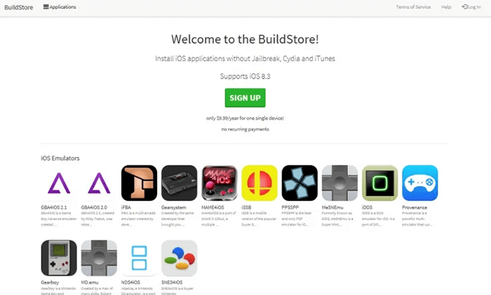 Ahora regístrese para obtener una cuenta en “BuildStore” es