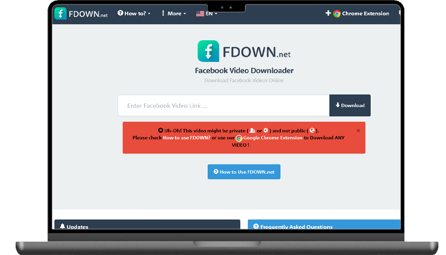 facebook downloading error