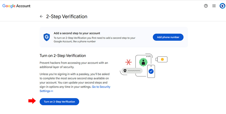 تنظیمات امنیتی گوگل