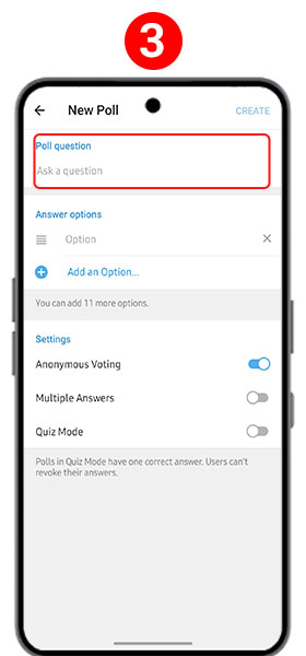 Creating a Telegram Poll