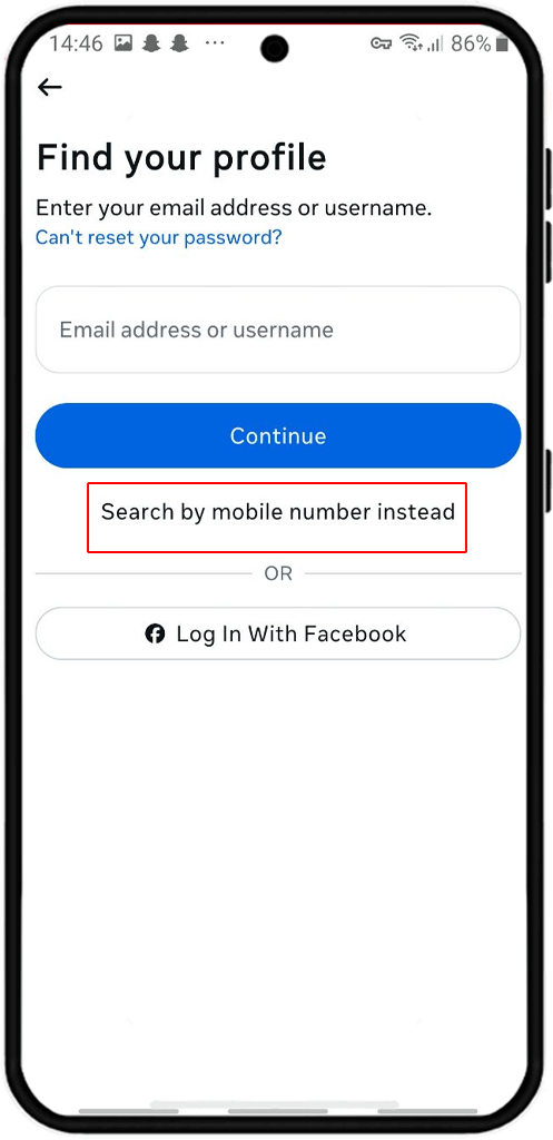 search by mobile number