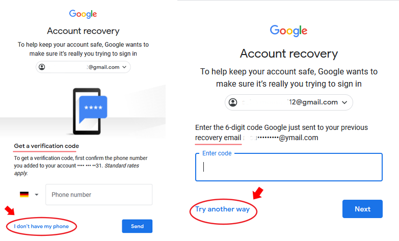 recover gmail account