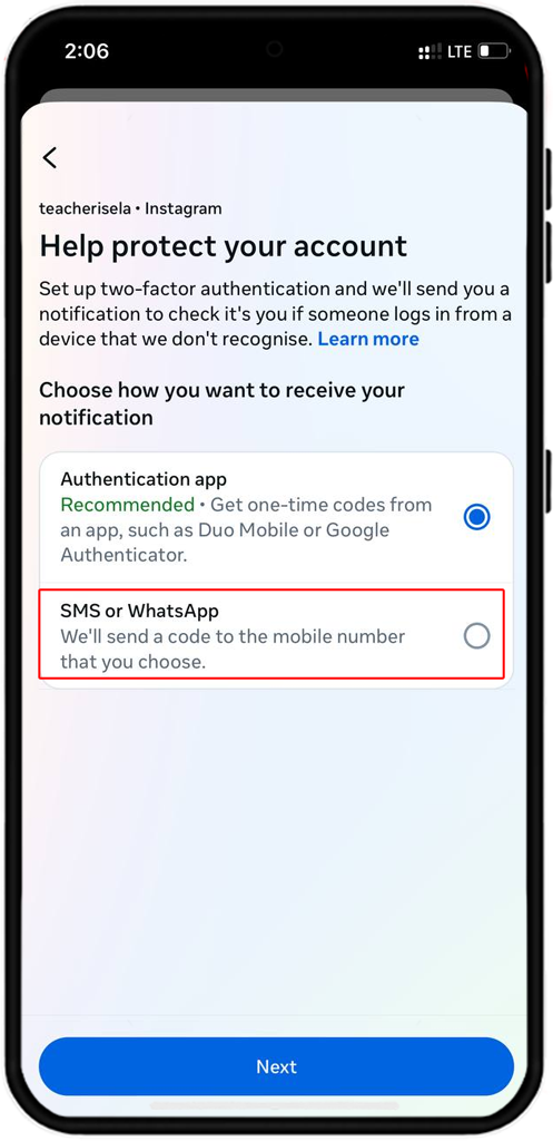 SMS and whats app