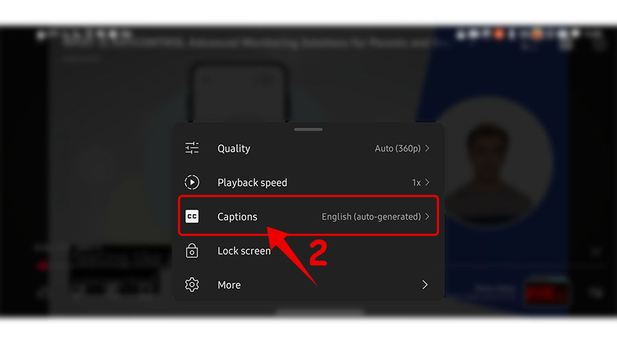 زیرنویس یوتیوب برای گوشی 