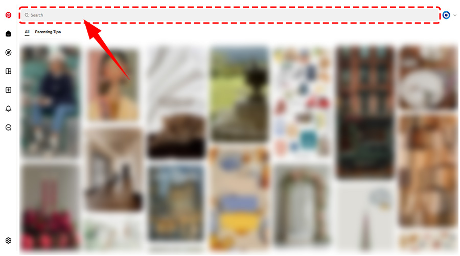 Búsqueda de imágenes en Pinterest