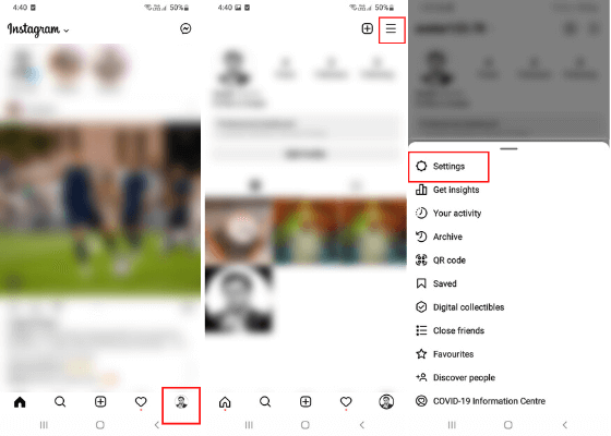 fix instagram reels issues by logging back iphone 