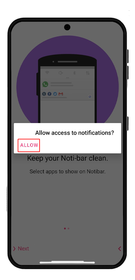 تثبيت تطبيق Notisave ومنحه إذن الوصول إلى الإشعارات لاسترجاع الرسائل