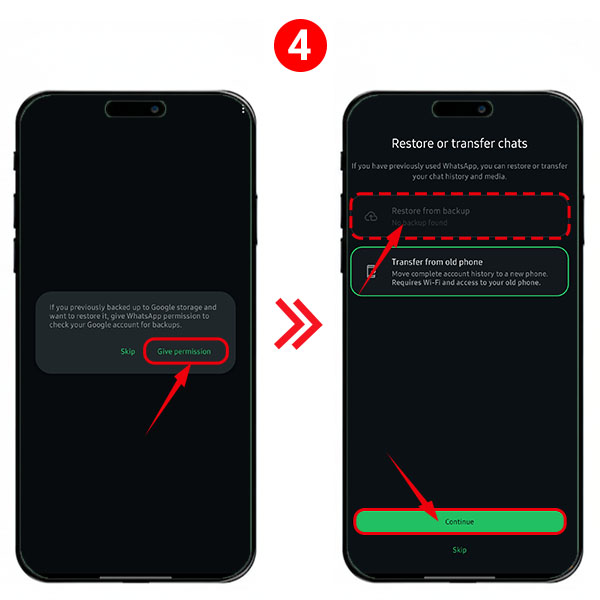 نصب واتساپ قبلی