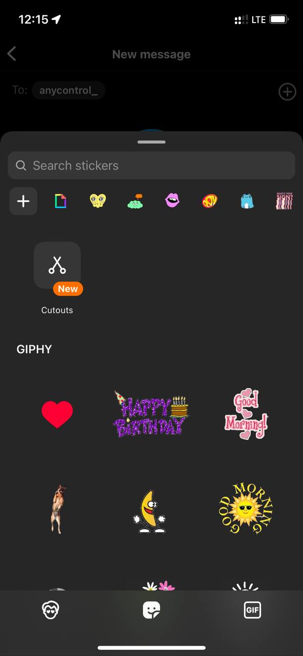 How do you send GIFs and stickers on Instagram?