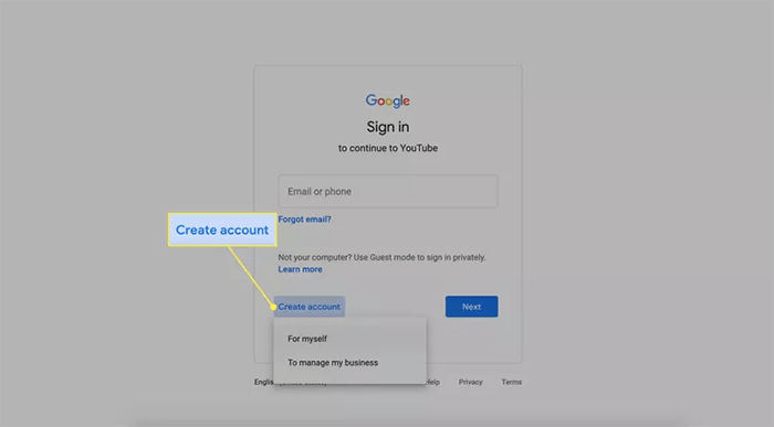 Create Account