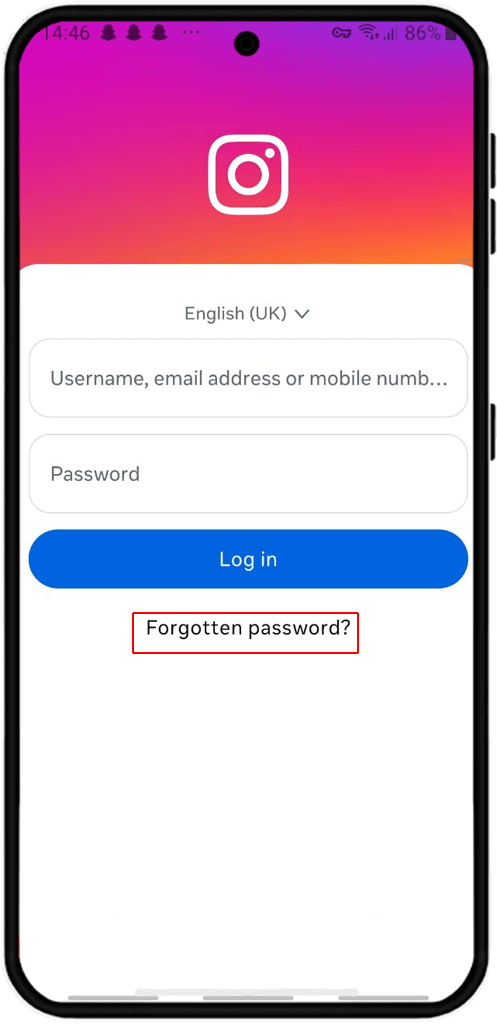 Forgotton password