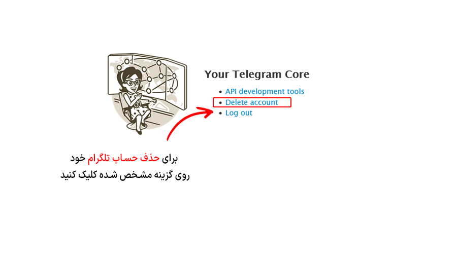 دیلیت اکانت تلگرام