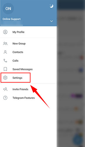 go to setting telegram