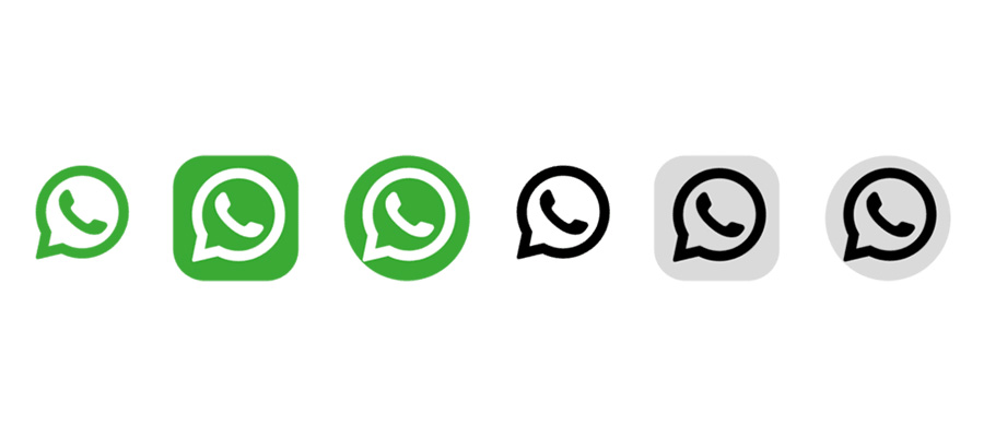 Evolution of WhatsApp icons