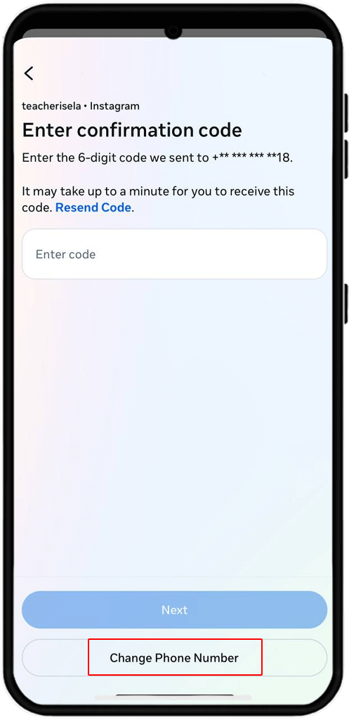 change phone number